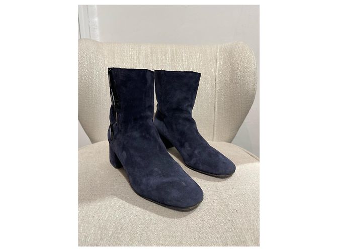 Stivaletti SARTORE T.EU 38 Camoscio Blu - vista 3