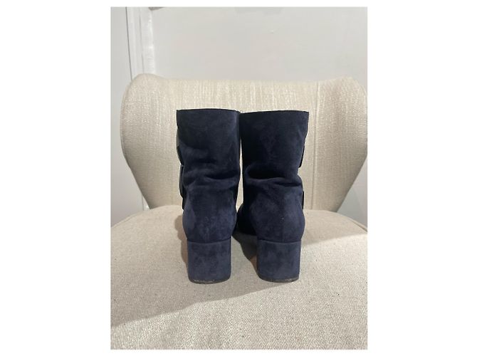 Stivaletti SARTORE T.EU 38 Camoscio Blu - vista 4