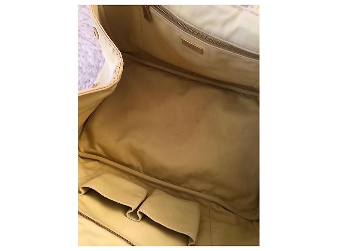 Borsa tote in denim Canapa gialla di Prada Giallo - vista 13