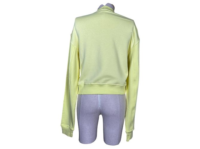 Sportmax Cherry Cropped Sweatshirt Gelb Baumwolle M - Ansicht 4