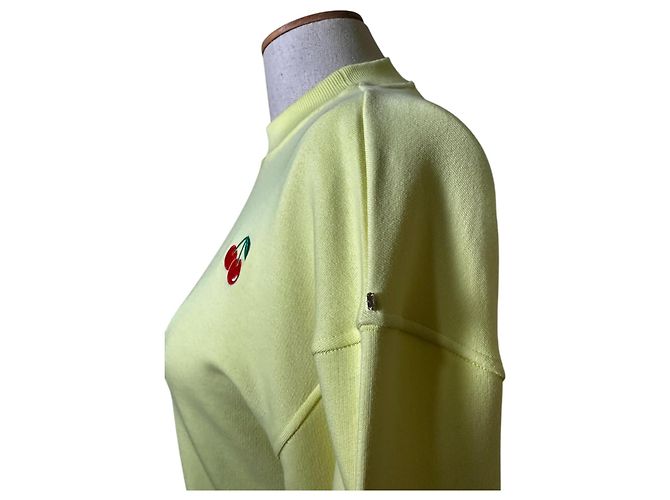 Sportmax Cherry Cropped Sweatshirt Gelb Baumwolle M - Ansicht 5