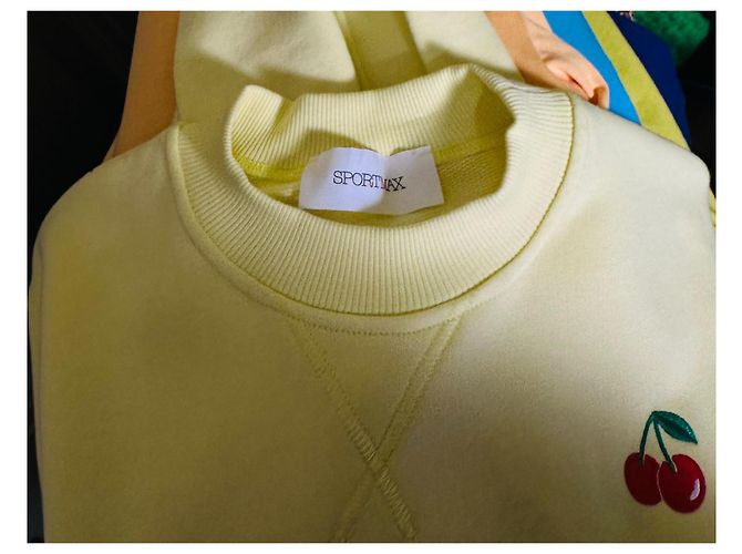 Sportmax Cherry Cropped Sweatshirt Gelb Baumwolle M - Ansicht 6