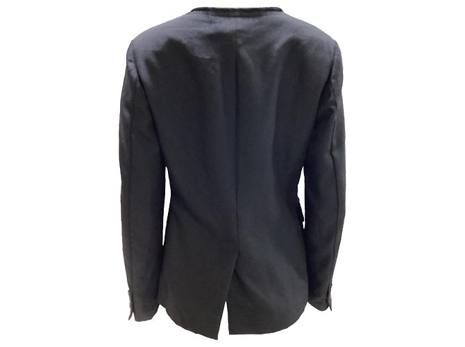 Comme Des Garcons Fransige Jacke Comme des Garçons aus schwarzer Wolle - Ansicht 2