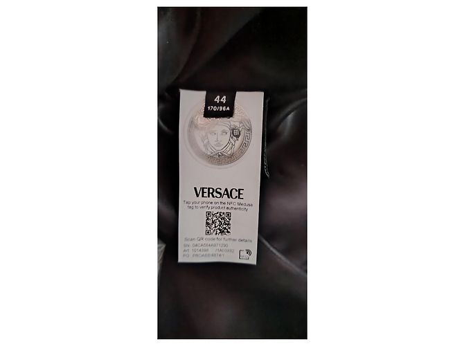 VESTIDO VERSACE DE MANGAS CORTAS MEDUSA '95. Negro - vista 6
