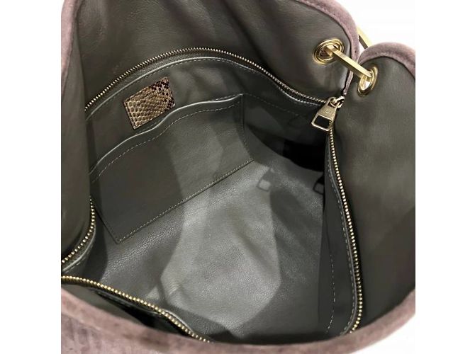 Borsa Whisper PM in suede Monogram Louis Vuitton Porpora - vista 6