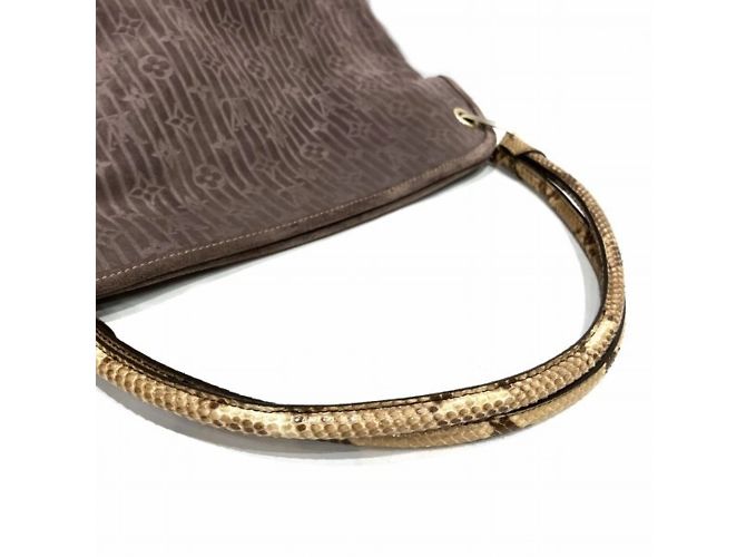 Borsa Whisper PM in suede Monogram Louis Vuitton Porpora - vista 9