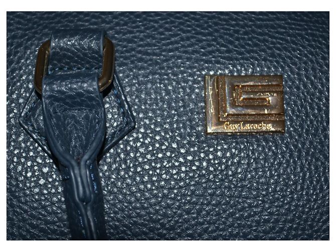 Borsa a mano Guy Laroche in ecopelle blu - vista 5