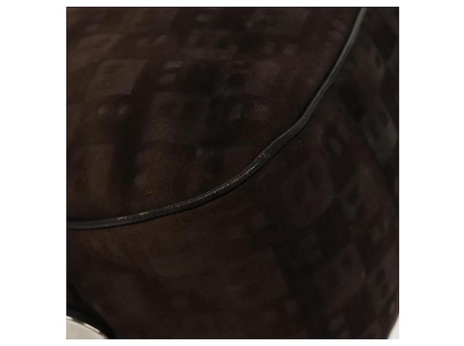 BALLY Borsa a Spalla in Pelle Scamosciata Marrone Argento Auth ti2290 - vista 14