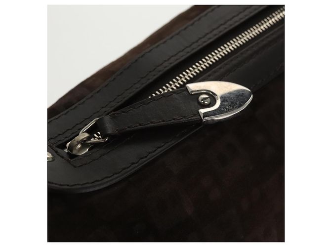 BALLY Borsa a Spalla in Pelle Scamosciata Marrone Argento Auth ti2290 - vista 17