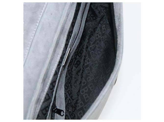 BALLY Bolso de Hombro de Cuero Nylon 5Set Negro Gris Marrón Auth ti2286 Castaño - vista 41