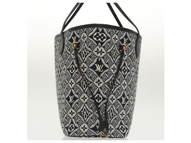 LOUIS VUITTON Monograma Jaguar DESDE 1854 Bolsa Neverfull MM M57230 LV Auth 101317S Negro - vista 3