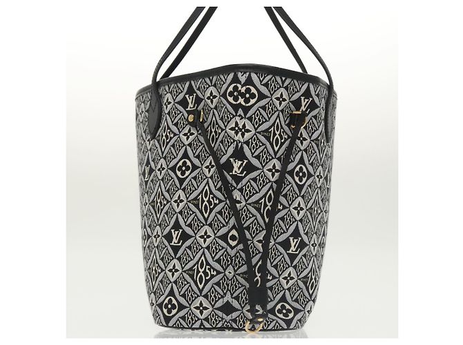 LOUIS VUITTON Monograma Jaguar DESDE 1854 Bolsa Neverfull MM M57230 LV Auth 101317S Negro - vista 4