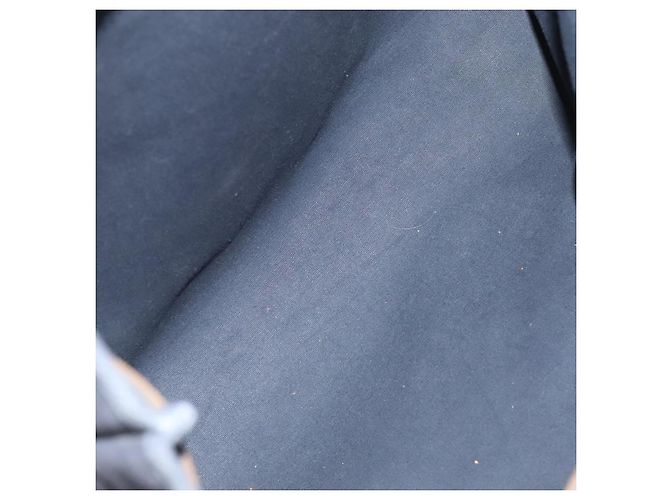 Hermès HERMES Herbag MM Borsa a Mano Tela Pelle Blu Navy Argento Auth 101293 - vista 11