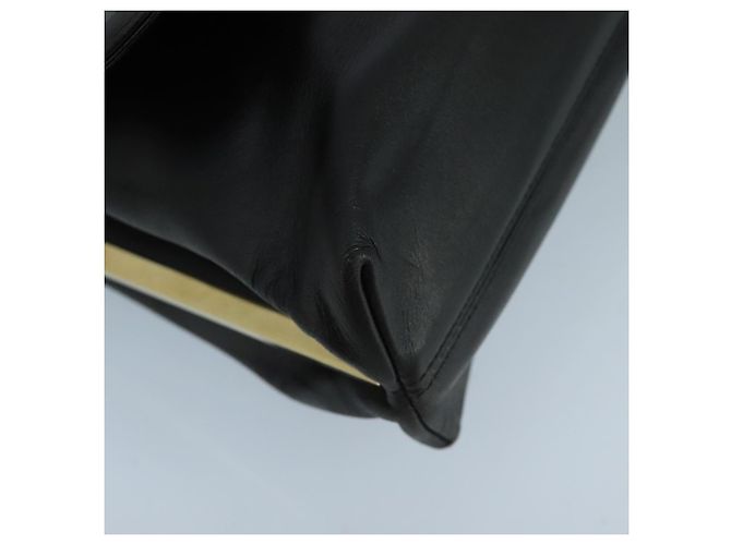 Borsa a spalla Salvatore Ferragamo in pelle nera e oro Auth am7272 Nero D'oro - vista 14