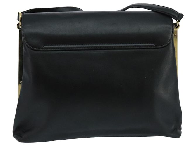 Borsa a spalla Salvatore Ferragamo in pelle nera e oro Auth am7272 Nero D'oro - vista 2