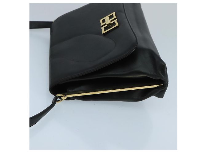 Borsa a spalla Salvatore Ferragamo in pelle nera e oro Auth am7272 Nero D'oro - vista 4
