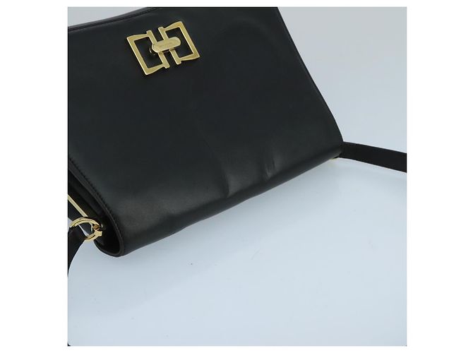 Borsa a spalla Salvatore Ferragamo in pelle nera e oro Auth am7272 Nero D'oro - vista 6