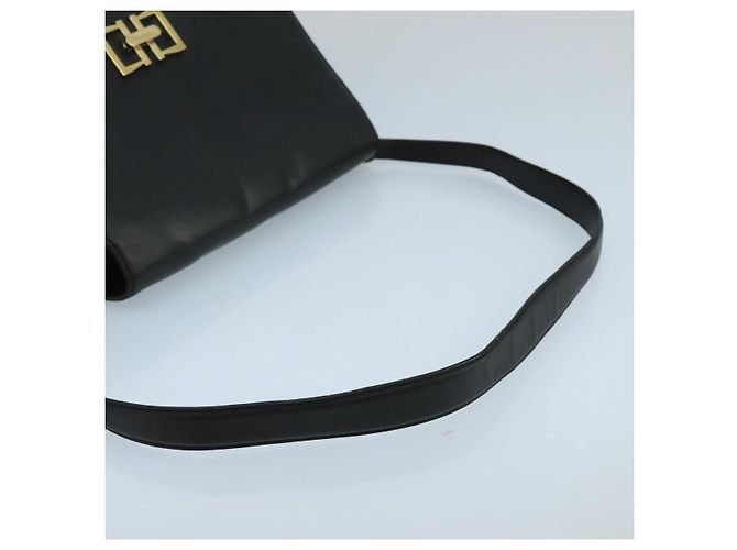 Borsa a spalla Salvatore Ferragamo in pelle nera e oro Auth am7272 Nero D'oro - vista 7