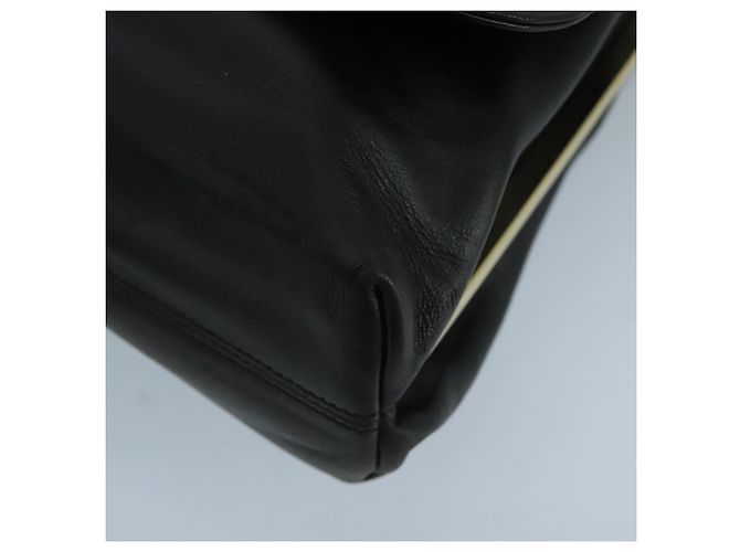 Borsa a spalla Salvatore Ferragamo in pelle nera e oro Auth am7272 Nero D'oro - vista 9