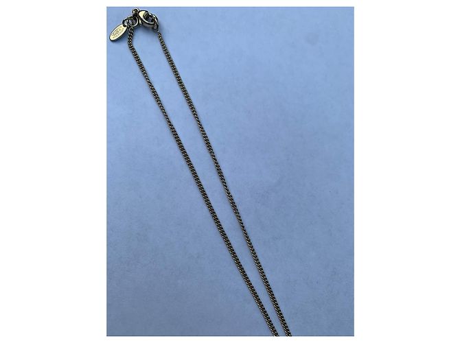 Collana Chanel in metallo dorato con pendente di perla Gold hardware - vista 4