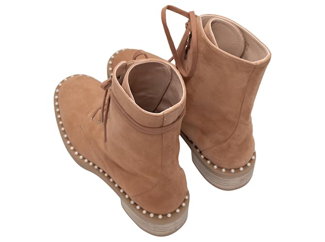 STUART WEITZMAN Botas de tobillo T.US 8.5 Ante Camello - vista 2