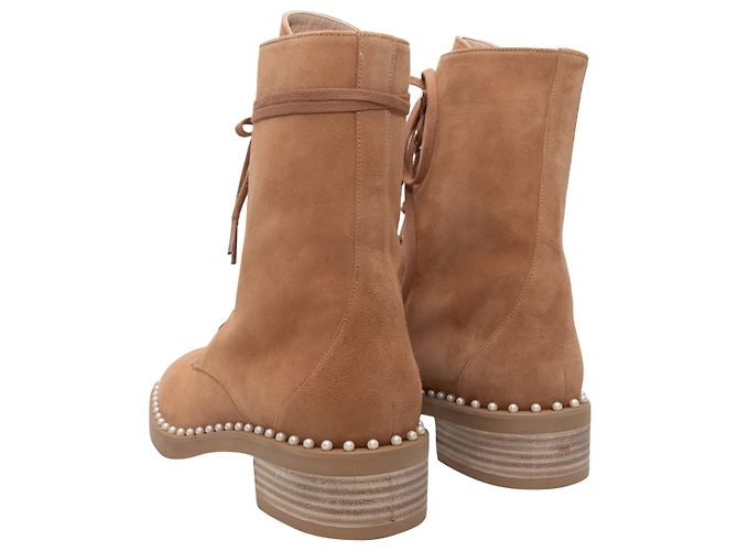 STUART WEITZMAN Botas de tobillo T.US 8.5 Ante Camello - vista 3