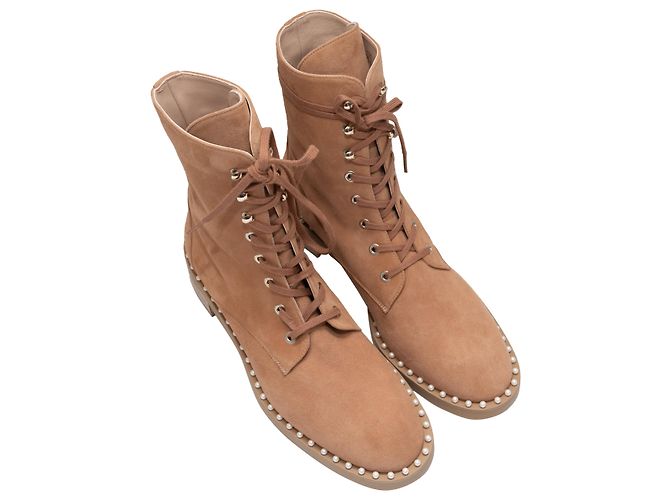STUART WEITZMAN Botas de tobillo T.US 8.5 Ante Camello - vista 4