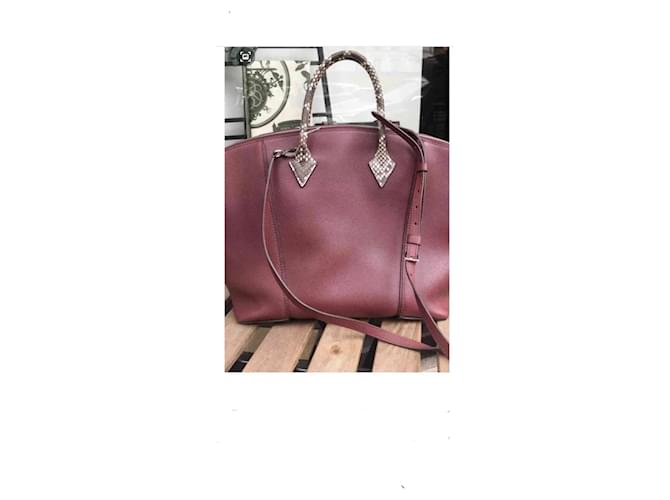 Louis Vuitton Lockit MM Leather Python Dark red - view 2