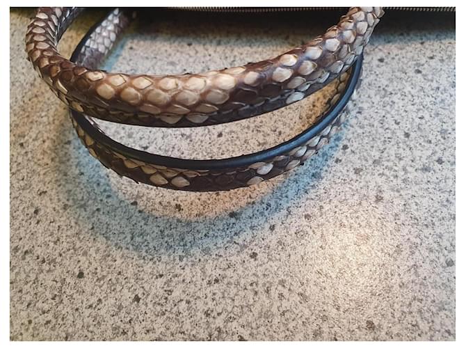 Louis Vuitton Lockit MM Leather Python Dark red - view 7