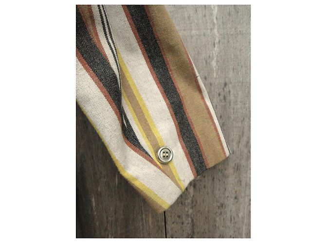 Autre Marque Chaqueta de algodón y lino beige Talla 40 - vista 6
