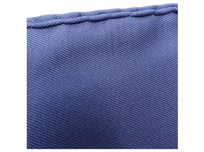 Silk In Hermès Hermes Kare 90 Silk Scarf in Navy Navy blue - view 2