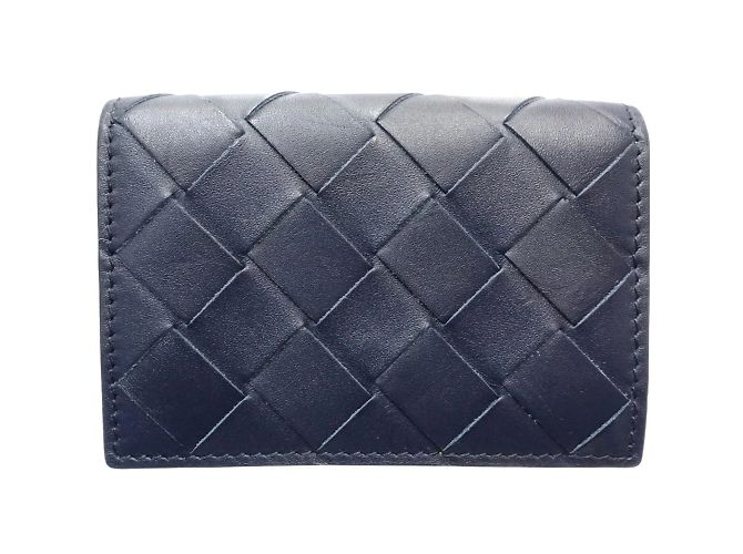Bottega Veneta Cartera Tiny Intrecciato Amarillo Azul marino - vista 2