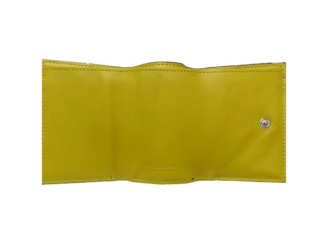 Bottega Veneta Cartera Tiny Intrecciato Amarillo Azul marino - vista 5
