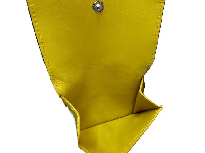 Bottega Veneta Cartera Tiny Intrecciato Amarillo Azul marino - vista 6