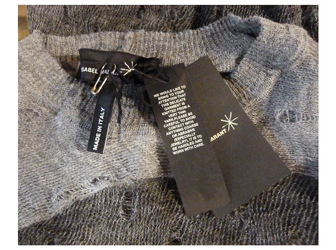 Isabel Marant Omaya Strickkleid aus Wolle Grau - Ansicht 6
