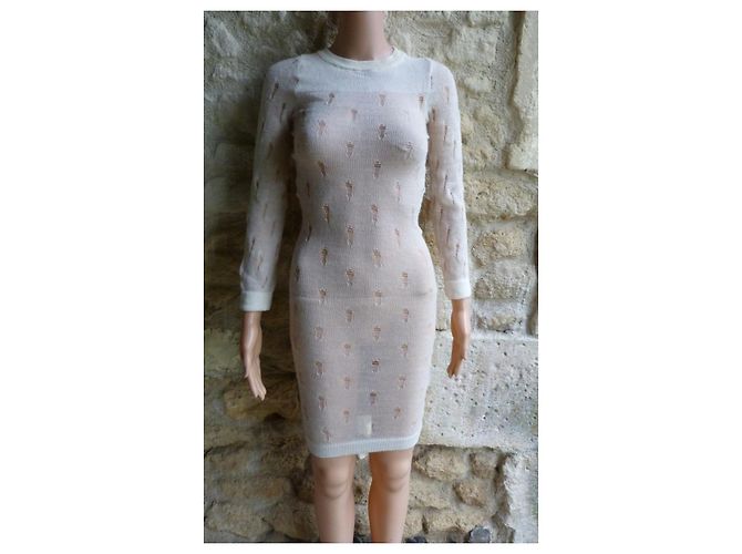 Isabel Marant Joss Strickkleid Wolle ecru beige Roh - Ansicht 2