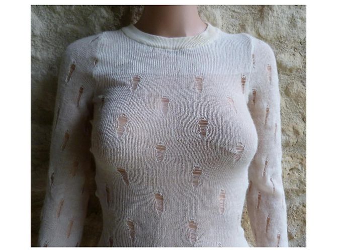 Isabel Marant Joss Strickkleid Wolle ecru beige Roh - Ansicht 3