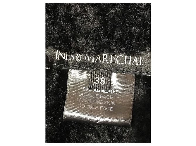 INES ET MARECHAL Abrigos T.Internacional M Piel Negro - vista 4