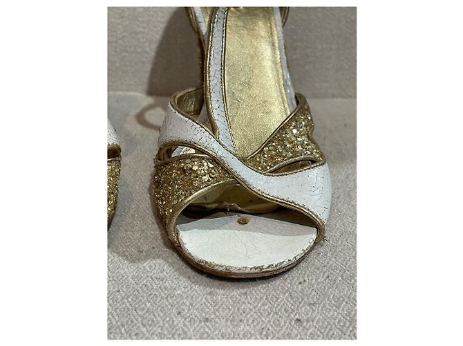 Sandali MIU MIU T.EU 39 Pelle D'oro - vista 4