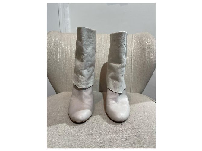 Botas CASADEI T.EU 38 Cuero Blanco - vista 2
