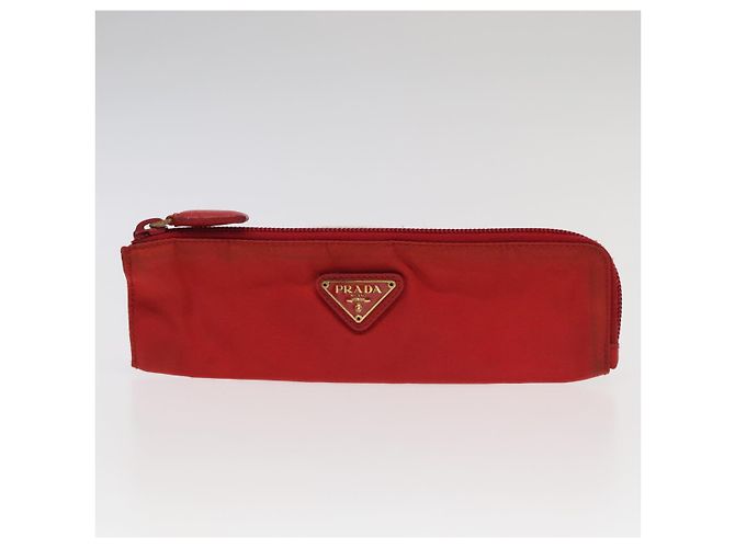PRADA Borsa Sportiva in Nylon 2Set Rosso Beige Auth bs20324 - vista 10