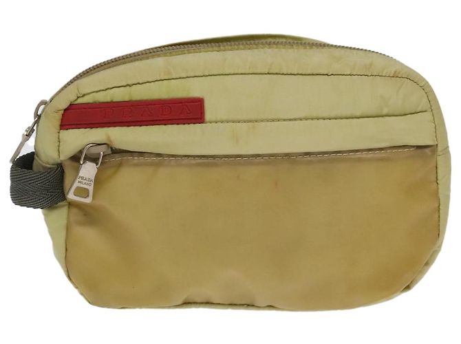 PRADA Borsa Sportiva in Nylon 2Set Rosso Beige Auth bs20324 - vista 2