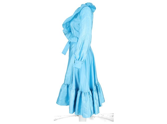 Autre Marque Steffi Wickelkleid mit Rüschensaum von Stine Goya aus hellblauem Polyester - Ansicht 5