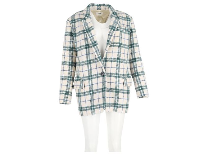 Isabel Marant Étoile Checked Blazer in Multicolor Wool Multiple colors - view 4