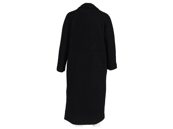 Abrigo Largo de Boucle Ganni en Lana Negra Negro - vista 6