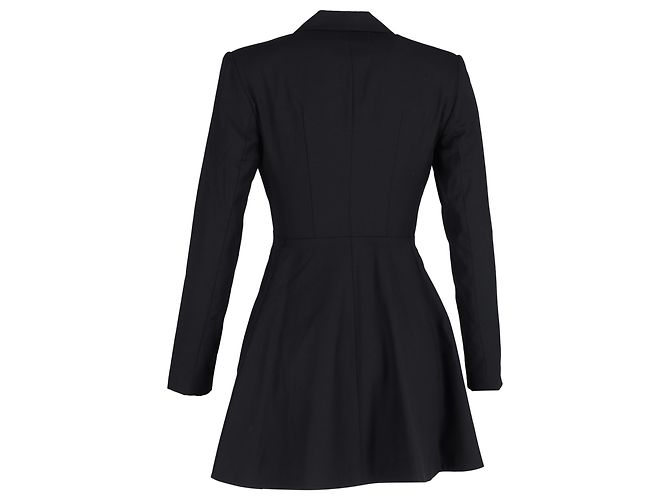 Rotate Doppelt geknöpftes Blazer-Kleid Birger Christensen N.23 aus schwarzer Schurwolle - Ansicht 3