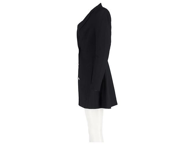 Rotate Doppelt geknöpftes Blazer-Kleid Birger Christensen N.23 aus schwarzer Schurwolle - Ansicht 5