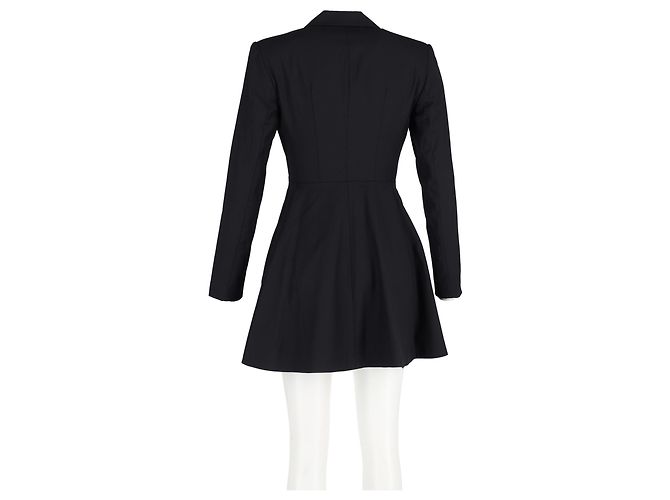 Rotate Doppelt geknöpftes Blazer-Kleid Birger Christensen N.23 aus schwarzer Schurwolle - Ansicht 6