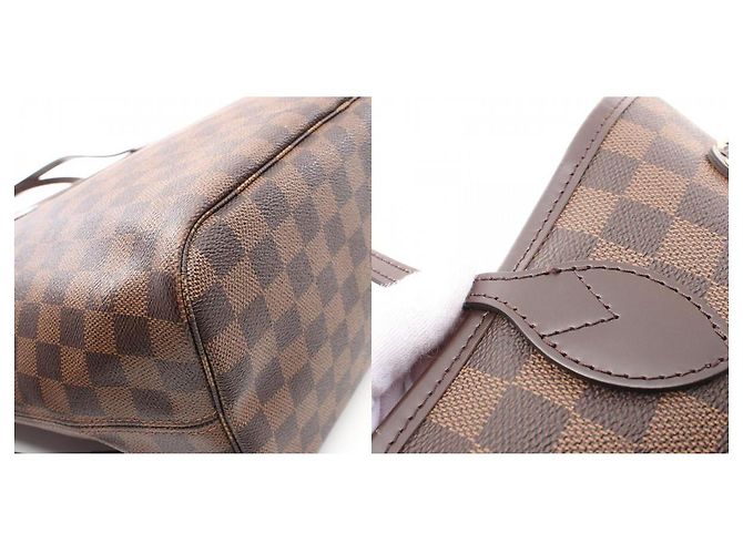 Sac tote Louis Vuitton Damier Neverfull MM N40598 Marron - vue 10