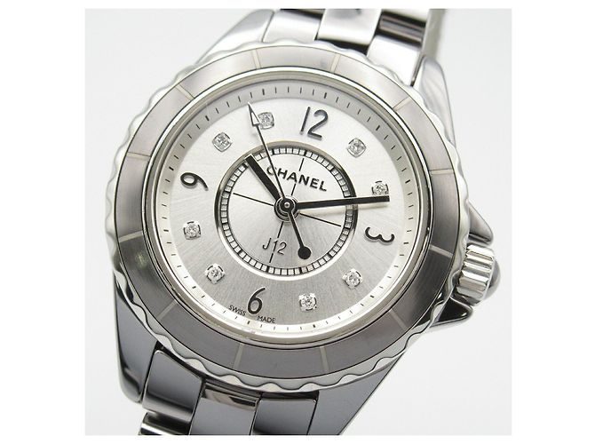 Chanel J12 8P Diamond Watch Titanium Ceramic H3401 Silvery - view 3